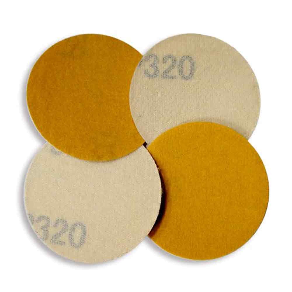 50mm 2″ Gold Sanding Discs Hook Loop Orbital Sander Pads 60 80 100-1000 Grit