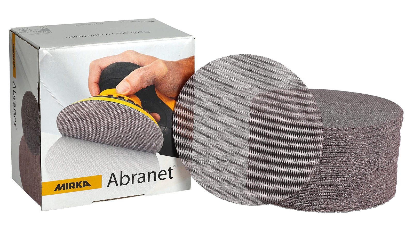 Mirka Abranet 6 Inch Sanding Discs 180 Grit Dust Free Sanding 50 Pack