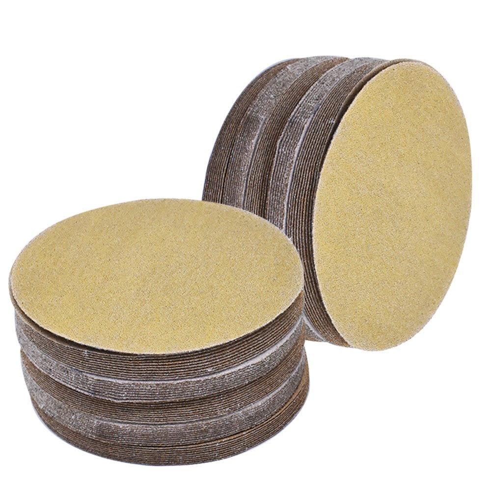 100 Pack 5 Inch 60 – 320 Grit Hook Loop Pads Sanding Discs NO-Hole Sand Paper