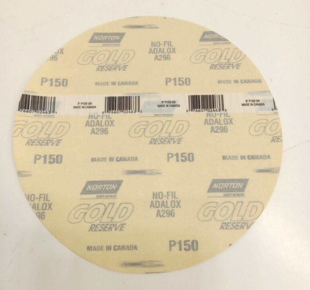 Norton 02462 For Porter Cable 7800 9″ Hook & Loop Bar Coded Discs P150 15 pk