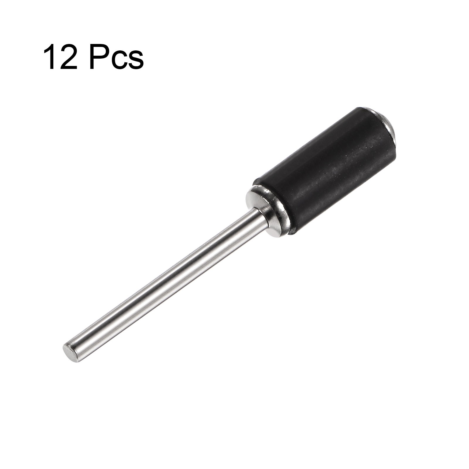 12pcs 1/4 Inch Sanding Drum Rubber Mandrels 2.35mm Shank Sanding Sleeve Holder