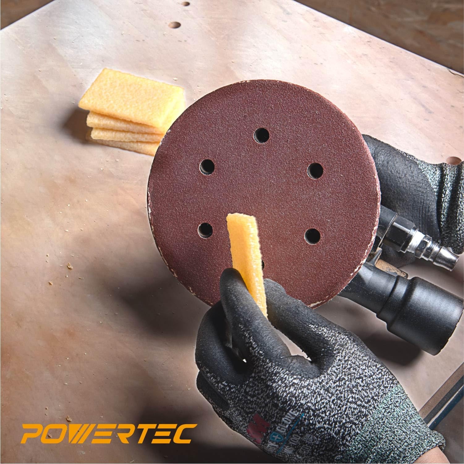 POWERTEC 71895 Abrasive Belt Cleaner 5PK, for Sanding Discs & 2-3/4″, Yellow
