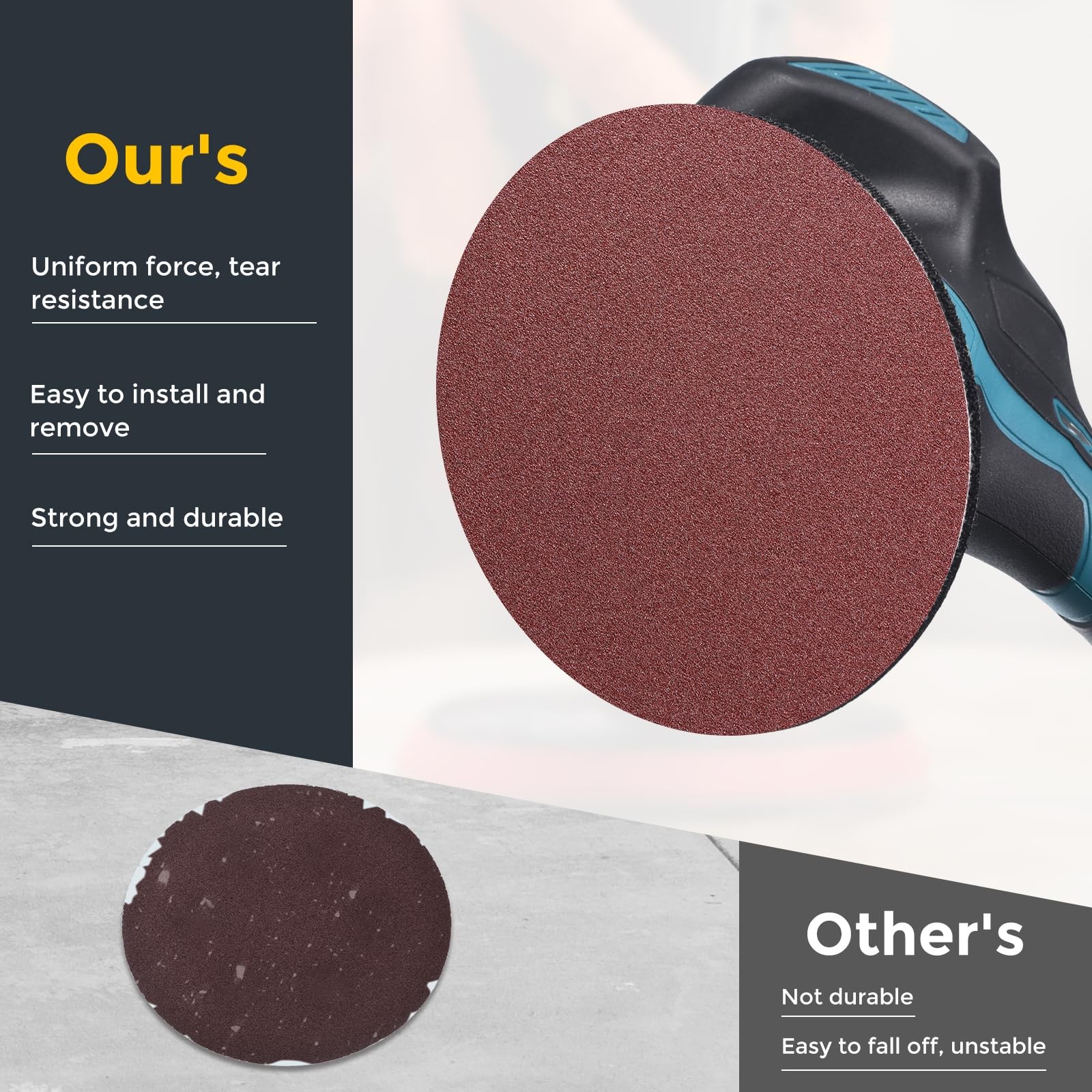 HARFINGTON 100 Pcs 2 Inch Sanding Discs, 120 Grit Hook and 2 Inch(120 Grit)