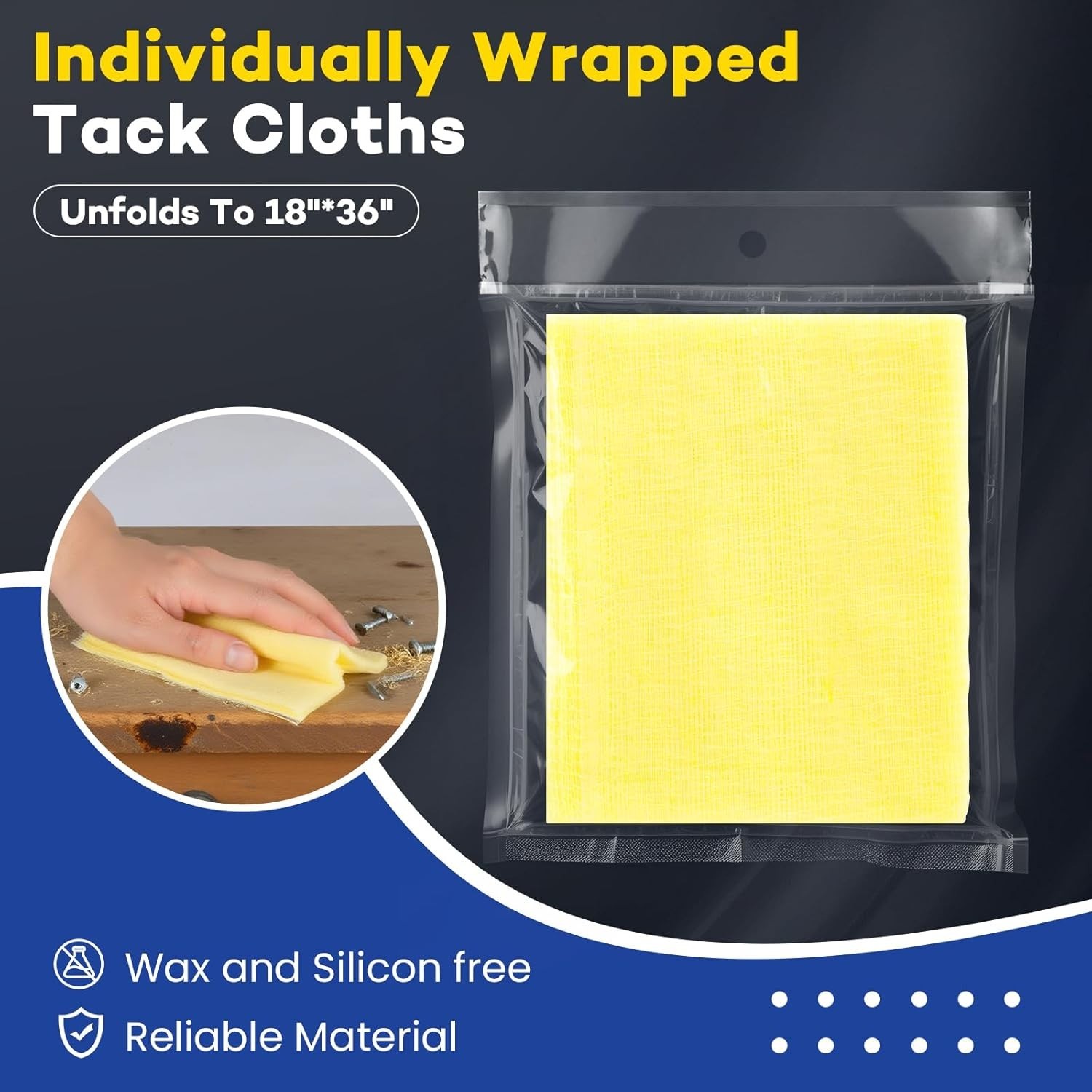 Tack Cloth 16Pcs 36 Inch CAREGY Removing Dust Woodworking Sanding Particles