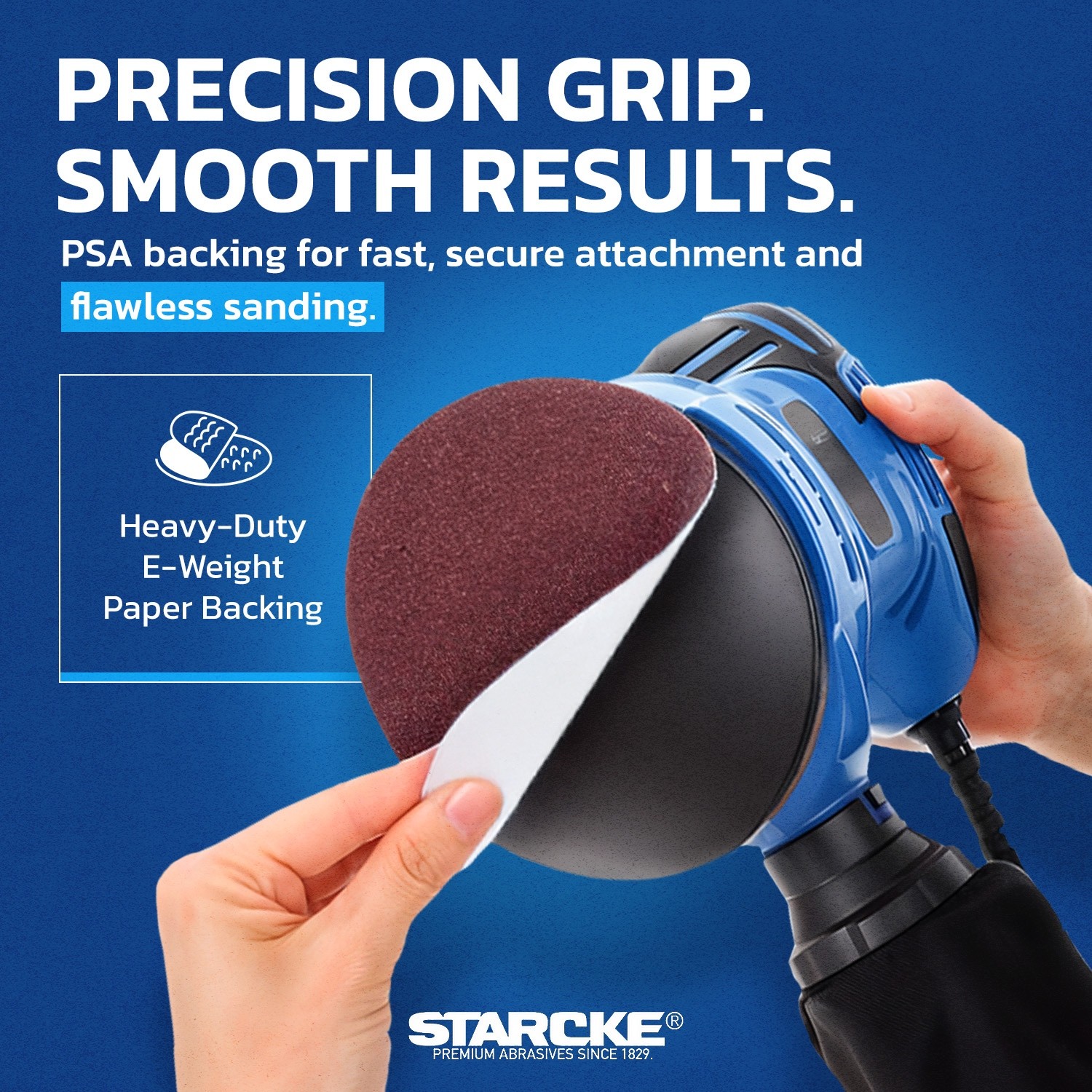 8 Inch Heavy Duty Adhesive Sticky Back Tabbed Sanding Discs (25 Pack, 80 Grit)
