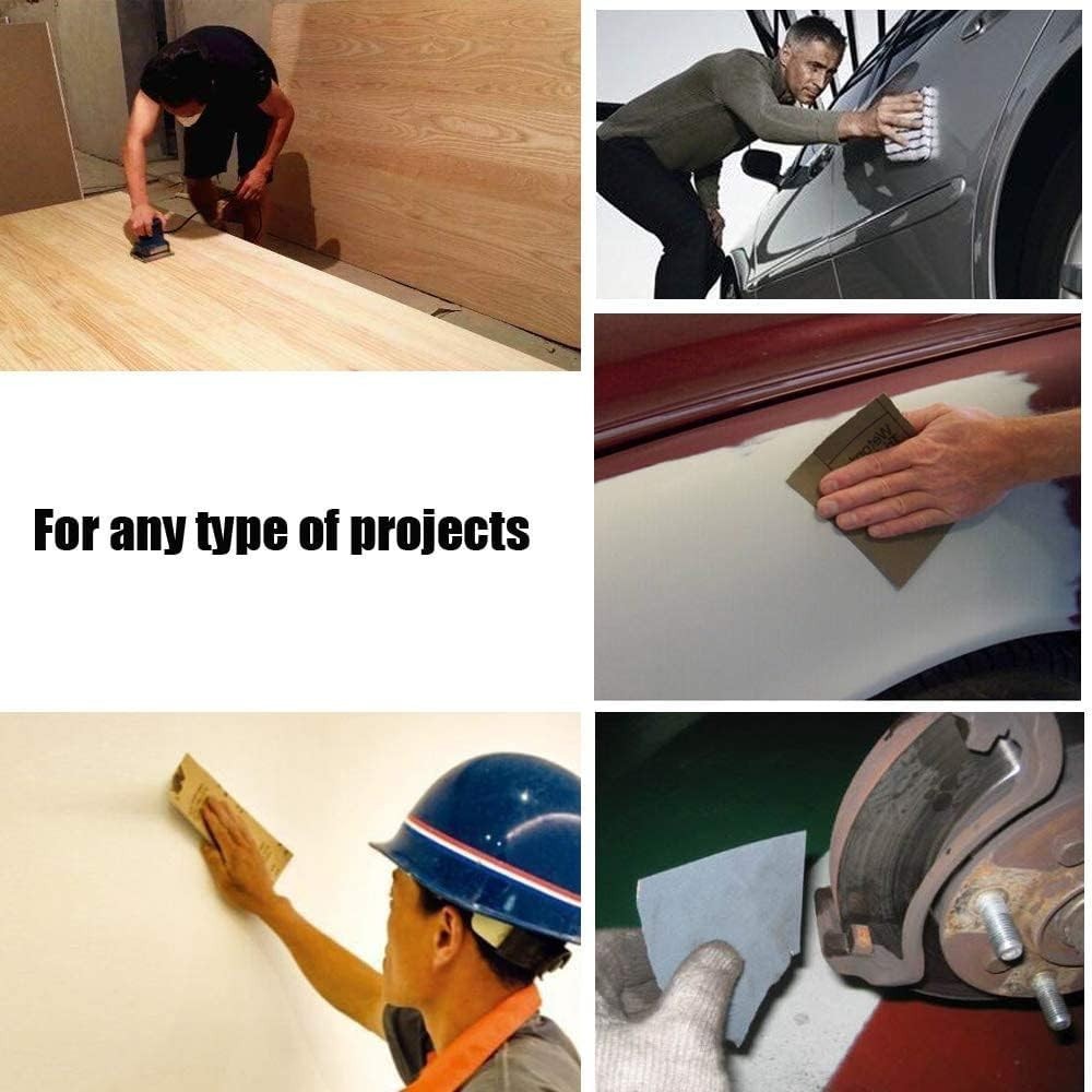 15pc Sandpaper 9×3.6 Inch Assorted 80 120 220 Grit Wood Metal