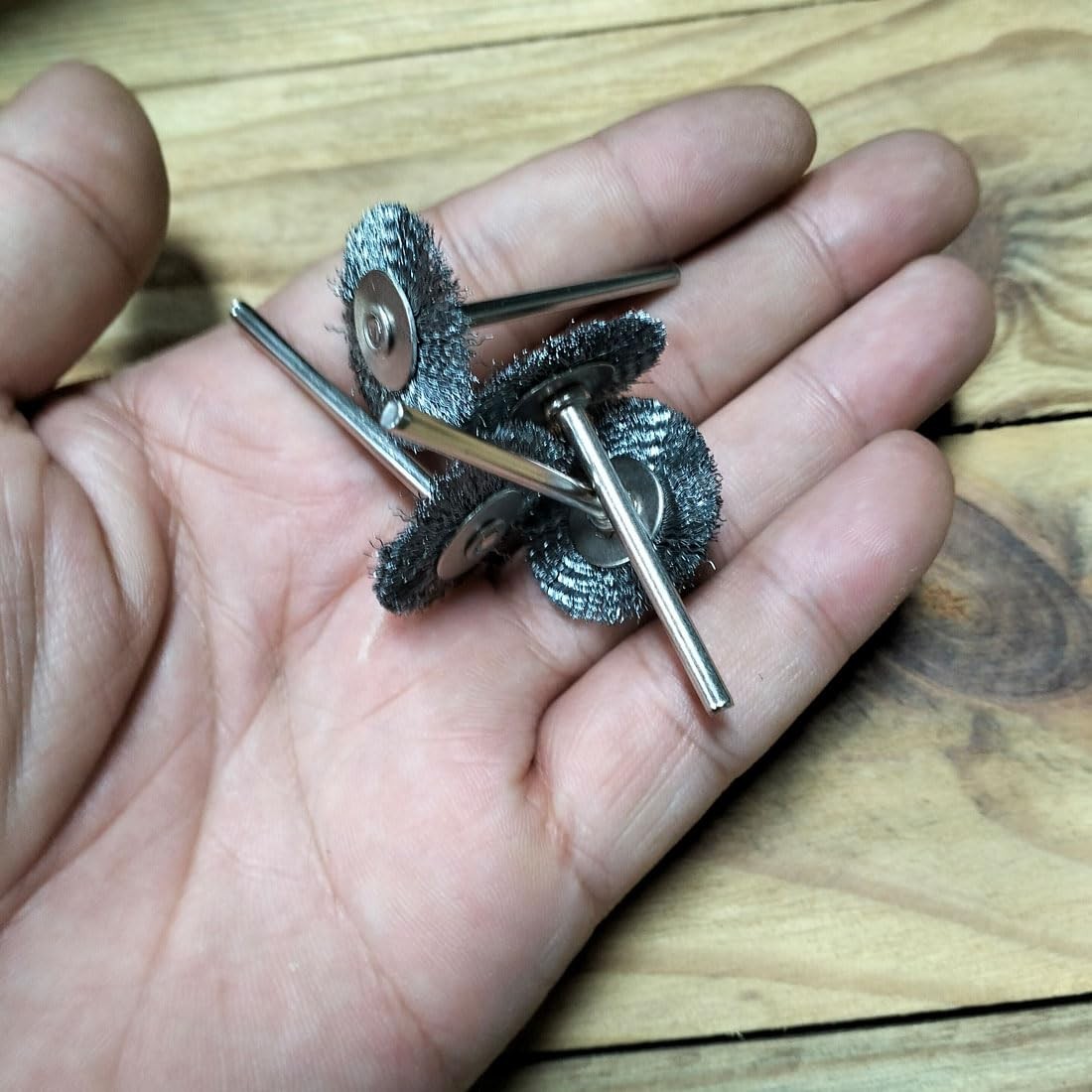 15 Pcs T Shape Stainless Steel Wire Brushes Wheel 1/8” Mandrel Rust Removed …