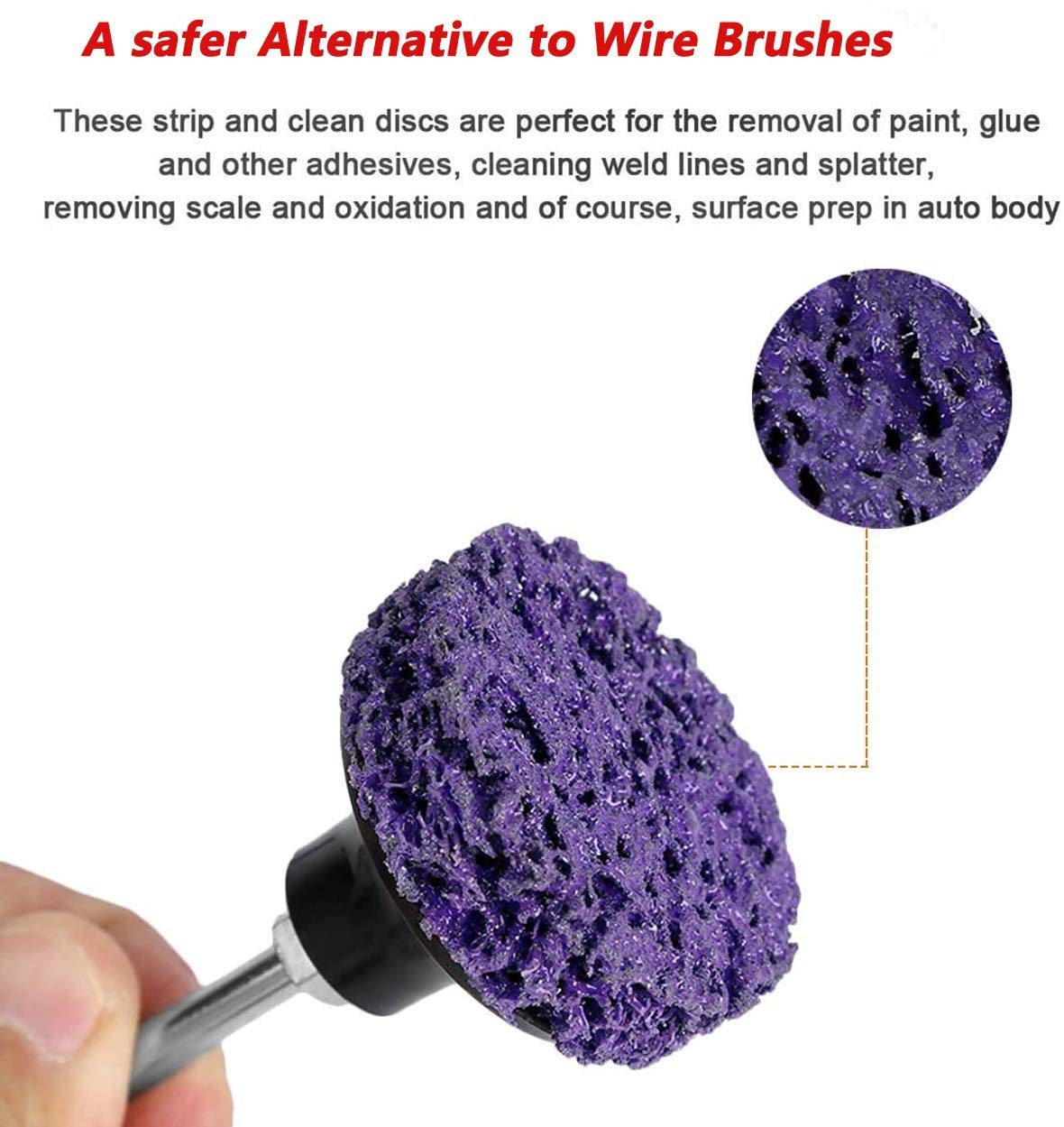 21 Pcs 2″ Quick Change Easy Strip Discs, Paint Stripping Wheel for Drill
