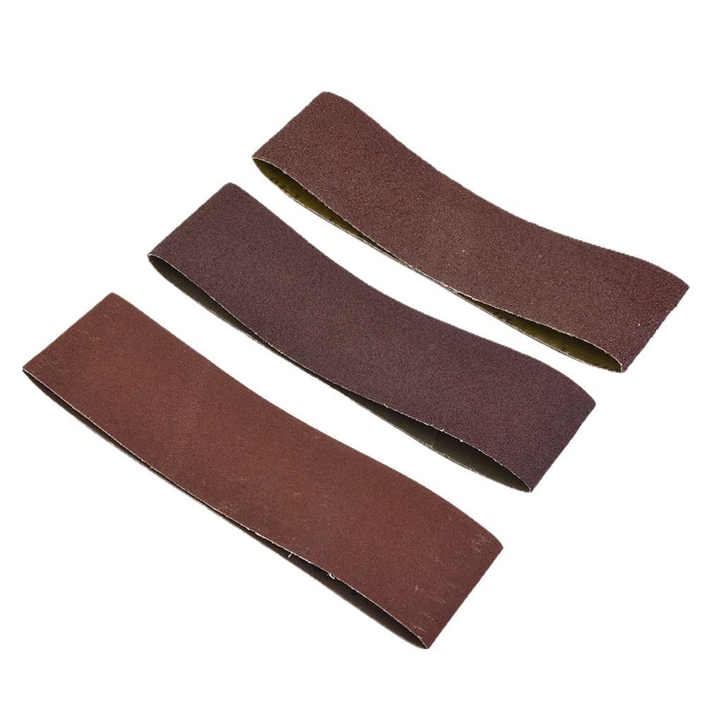 3 Pcs 76*533mm 3*21 Inch Alumina Sand Abrasive Belt 40/80/120 Grit Grinding New