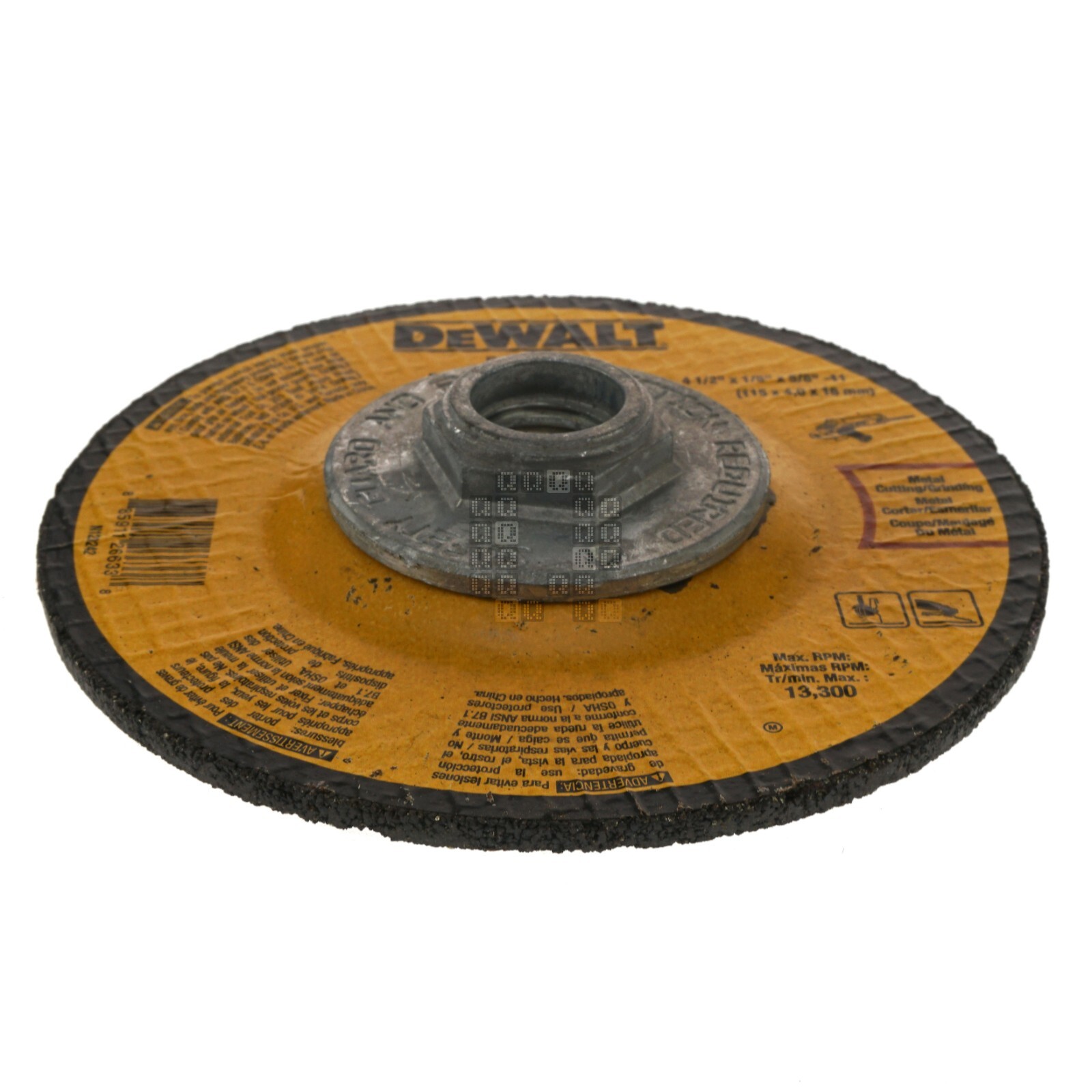 DeWALT DWA4511H 4-1/2″ Diameter Metal Abrasive Grinding Wheel, 1/8″ Thickness