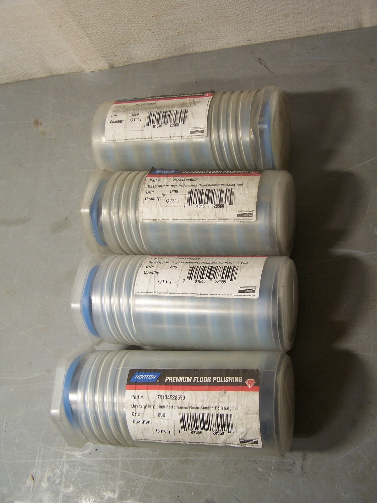 (36 total) 3″ norton floor polishing tool discs resin bonded 1500 800 grit