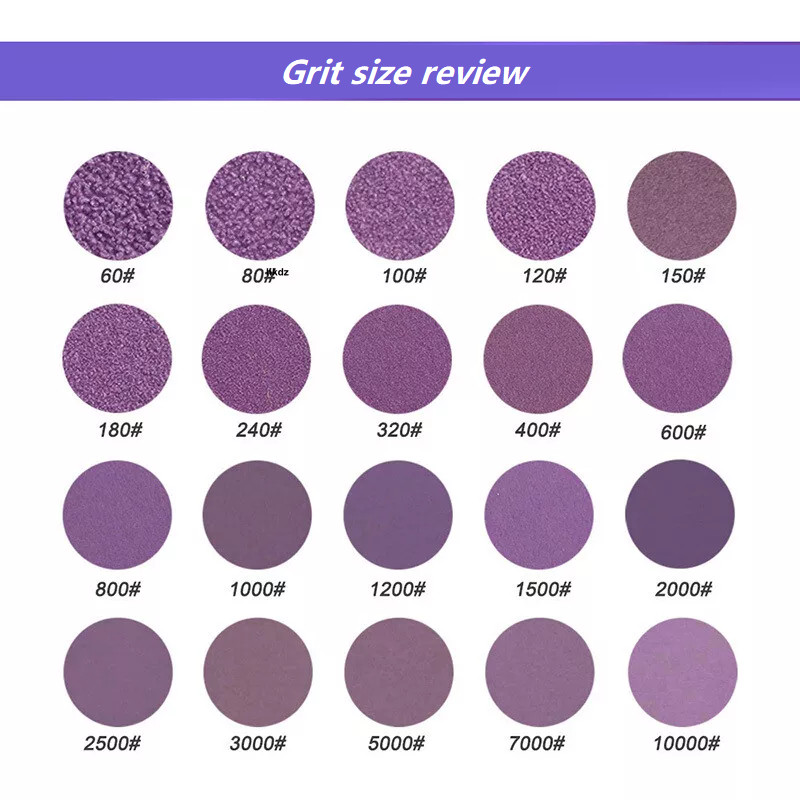 25mm/50mm Wet and Dry Sanding Discs Sandpaper Hook and Loop Pads Grit 60-10000