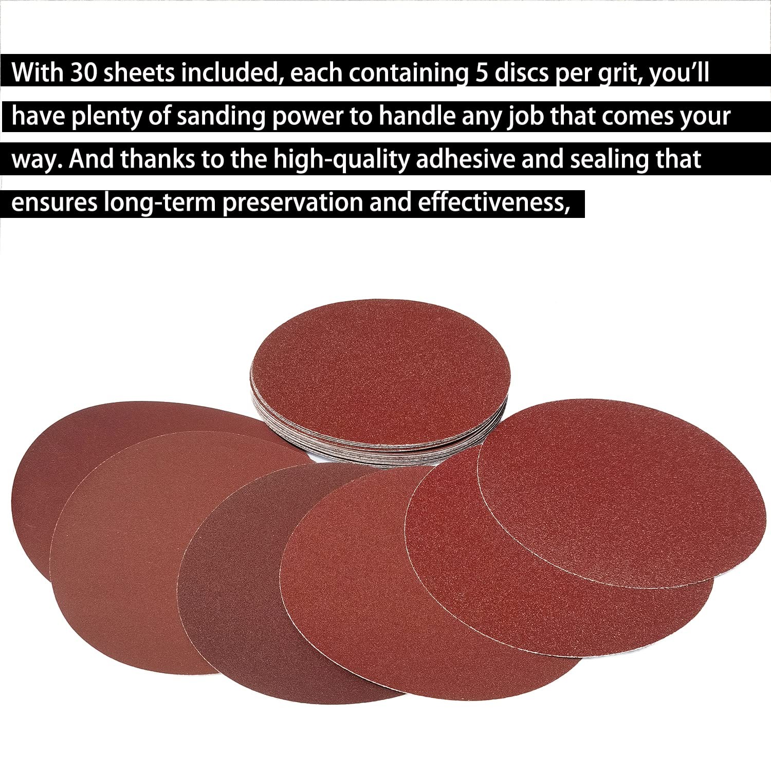 30 PCS 9 Inch PSA Sanding Discs Set- 80, 100, 120, 180, 240, 400 Grit -9 Self…