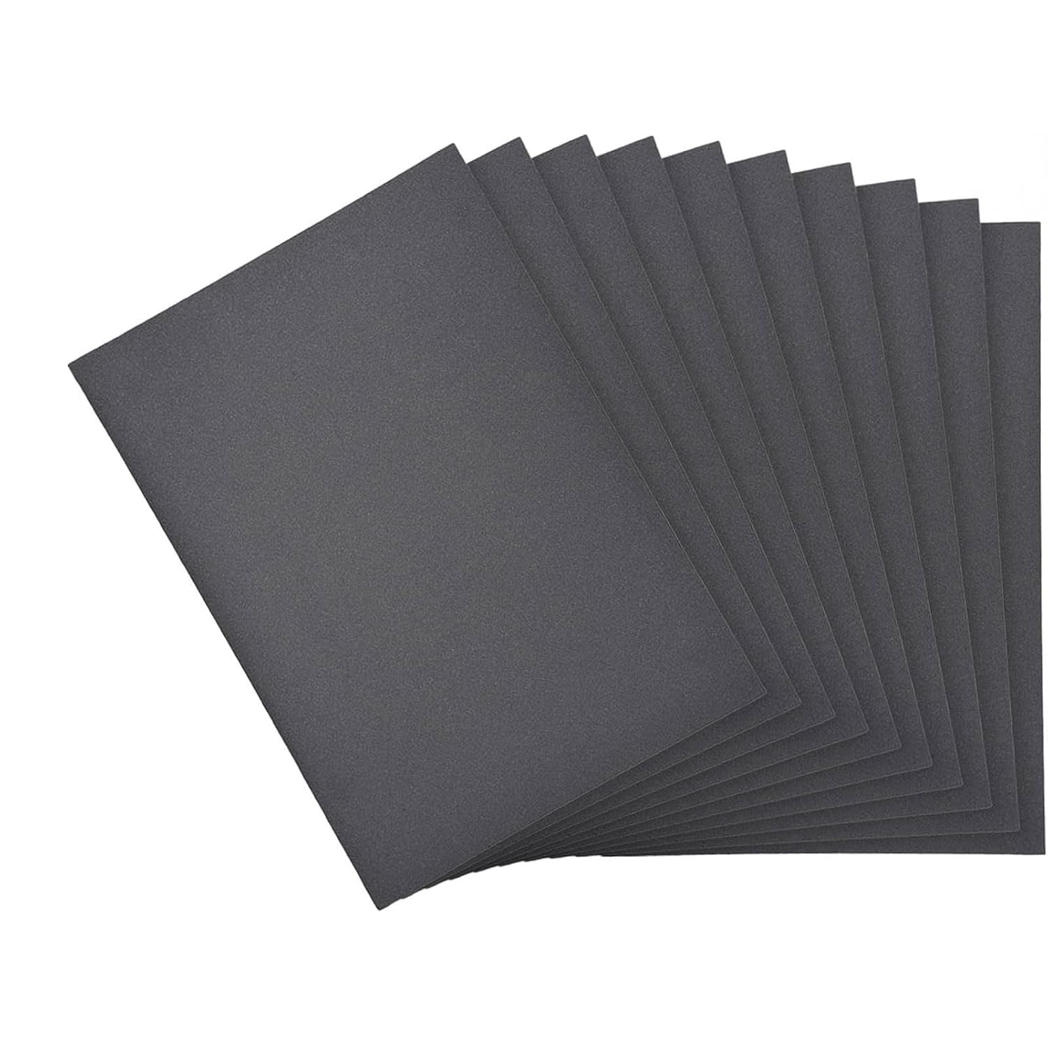 10Pcs 400 Grit Sandpaper Sheet 9 Inch X 11 Inch, Resin Bonded Sandpaper for Wet