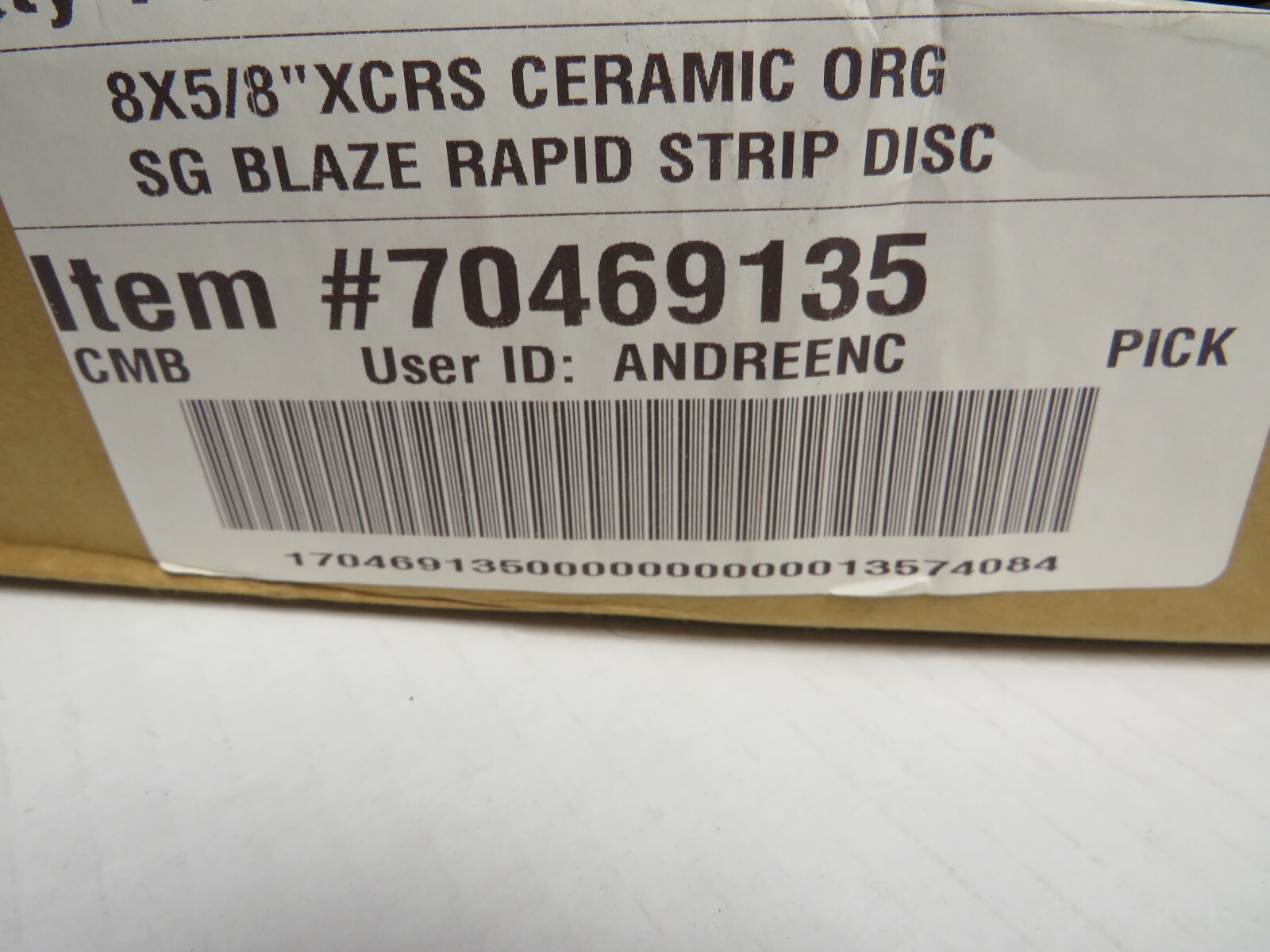 5 ) NORTON BLAZE CERAMIC EXTRA COARSE RAPID STRIP DISCS: 8″DIA X 1/2″ X 5/8″HOLE