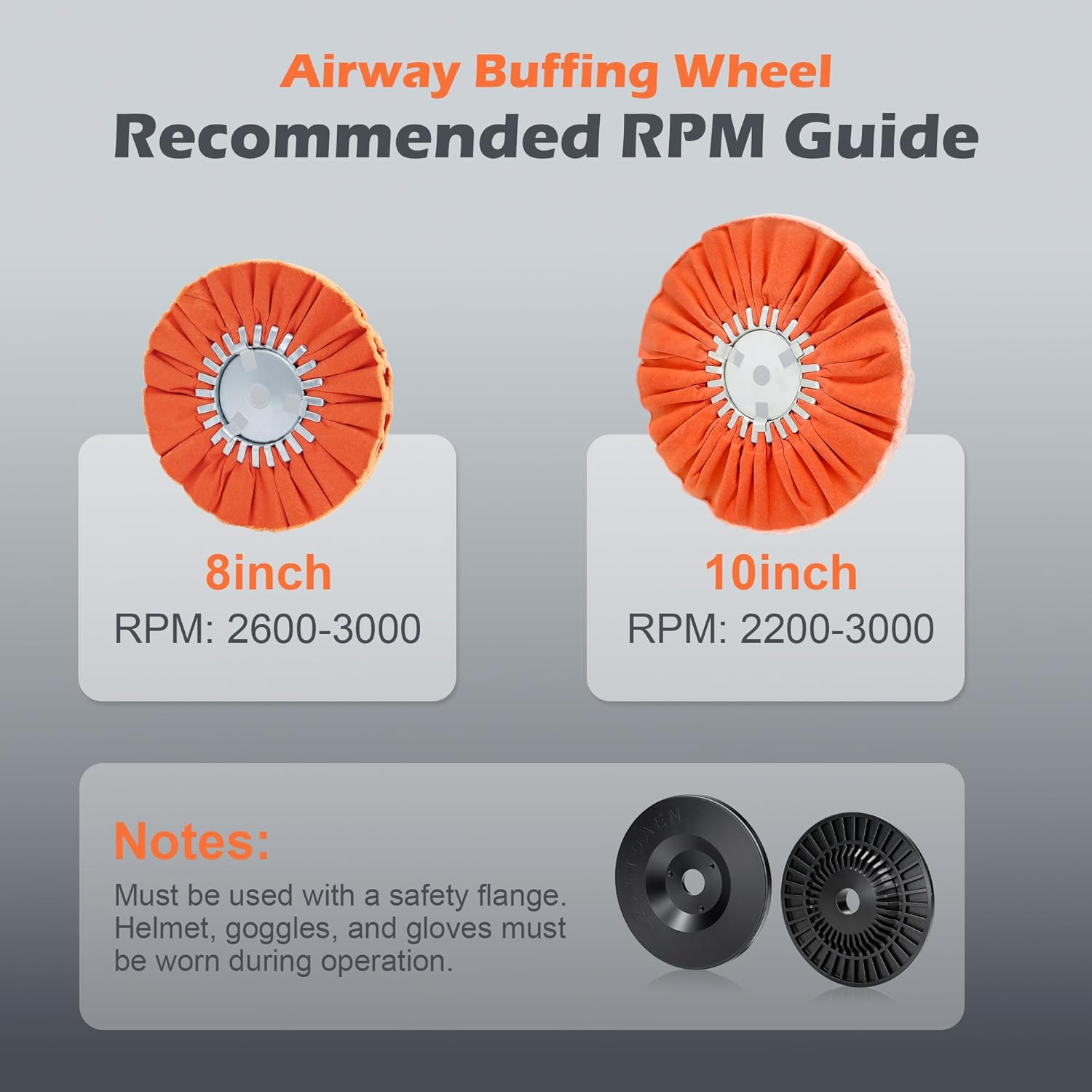 9 Pcs Airway Buffing Wheel Kit 8 Inch Polishing Wheel and Polishing Compound for