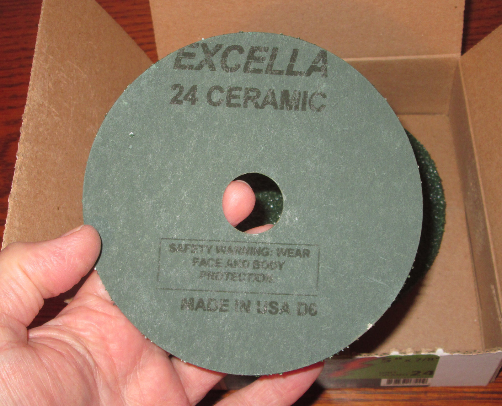 SUNGOLD Excella 17511 24 Grit Ceramic Fiber Discs 5 Discs/Box, 5″ x 7/8″ Center