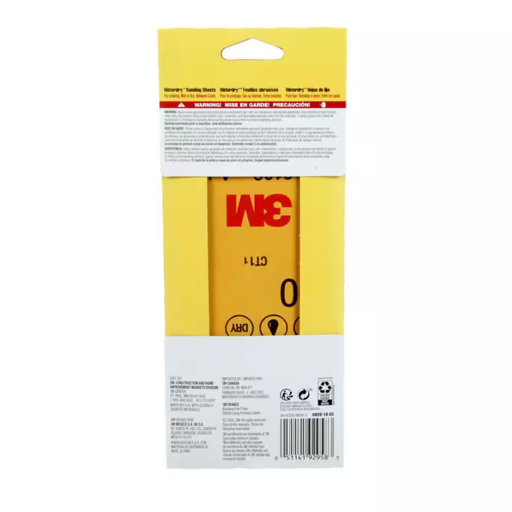 Imperial Wetordry 3.7 In. X 9 In. Super Fine 400-Grit Sheet Sandpaper (10-Sheets