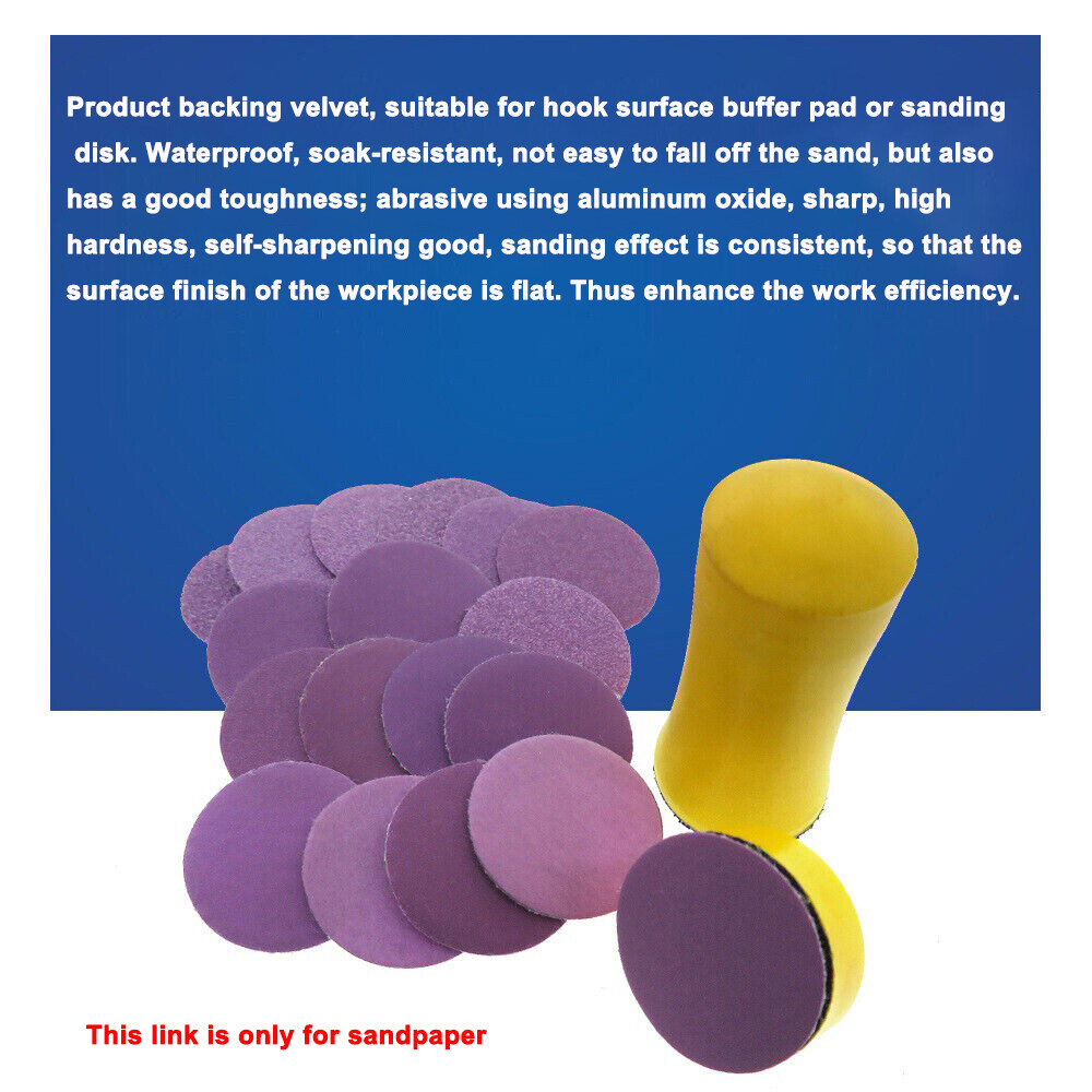 50mm Ceramic Sanding Discs 2in Sandpaper Plain Pads for Hard Wood Steel Metal