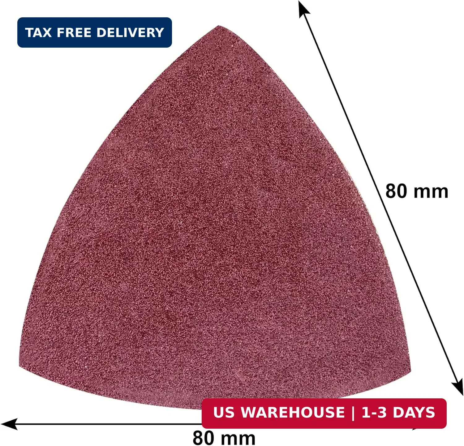 100 Pieces Triangle Sanding Pads Triangular Sandpaper Sanding Sheets Fit