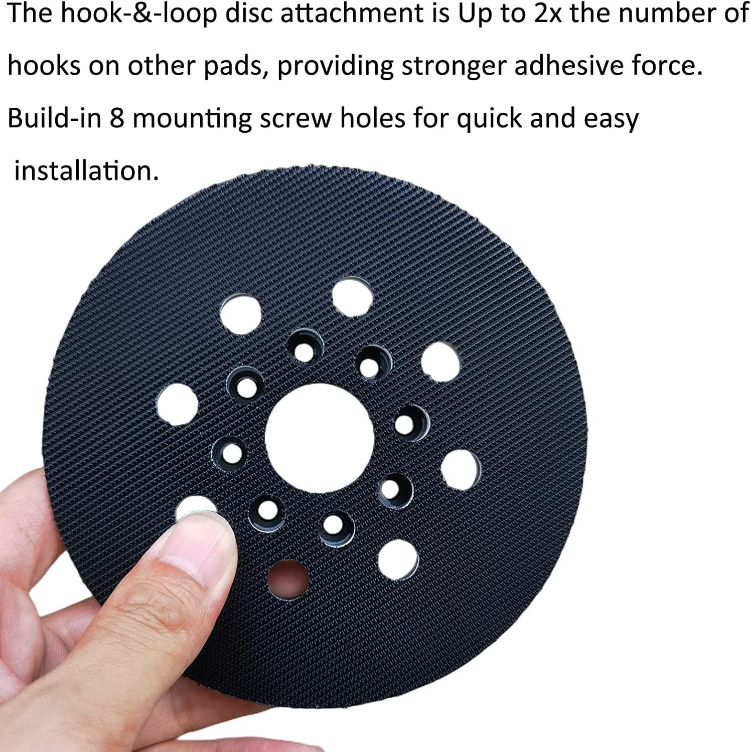 2 Pack 5 Inch 8 Hole Hook & Loop Replacement Sander Pad for 5″ Bosch ROS20VS,…