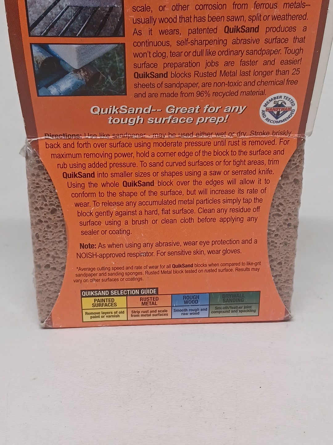 1 QuikSand Abrasive Block, Rust Removal 40-60 Grit