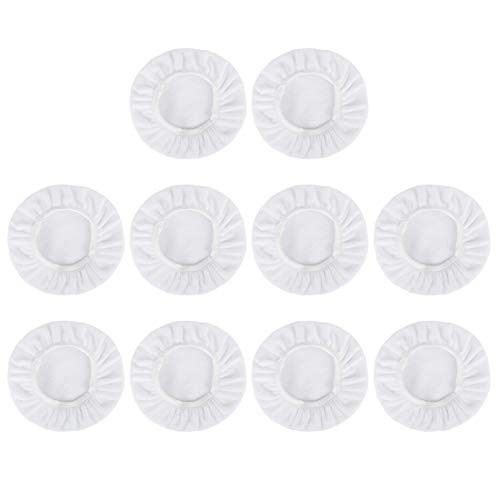 10pcs 5-6 Inch White Soft Mircrofiber Car Wax Polishing Bonnet Buffing Pad