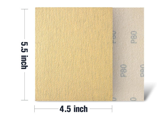 100PCS 4.5X5.5In(115X140mm) 80Grit Gold Sanding paper Sheets For Car&Wood&Metal