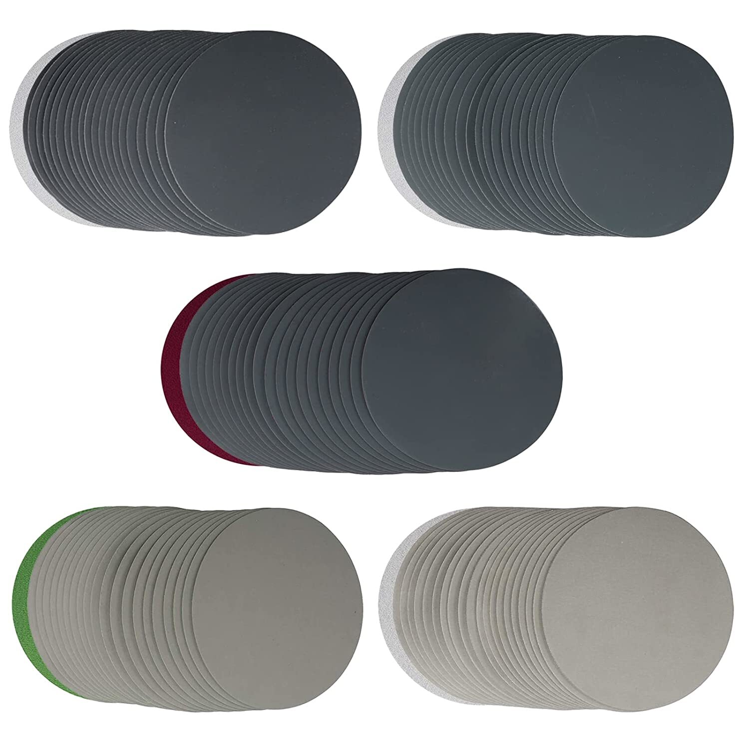 100PCS 6 inch Hook Loop Sanding Discs 1000 1500 2000 3000 5000 Wet Dry Sandpaper
