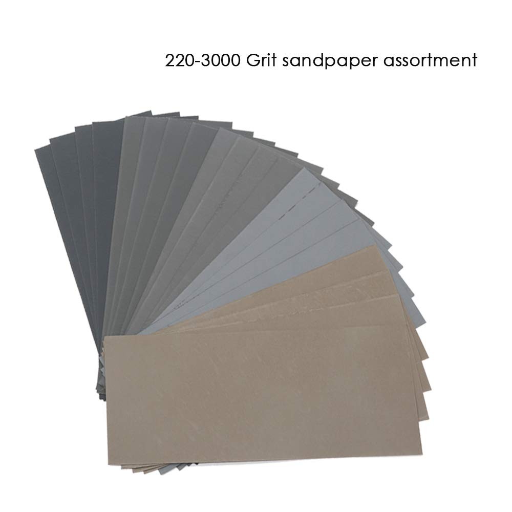 40Pcs Wet Dry Sandpaper Assortment, 220 320 400 600 800 1000 1200 1500 2000 3…