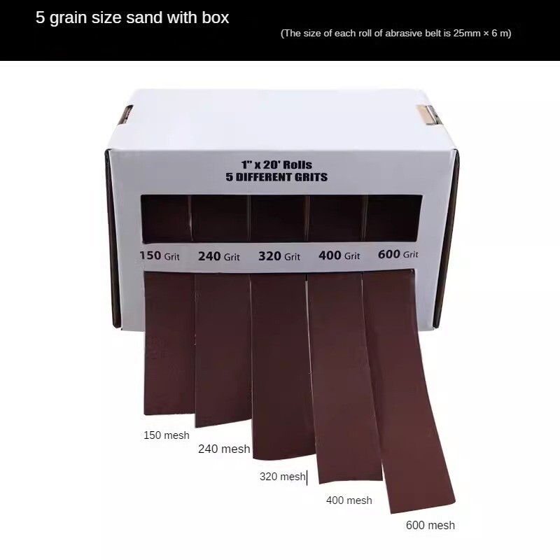 4/5 Axis Sanding Belt Roll Boxed Sandpaper for Wood Metal Furniture Polishing