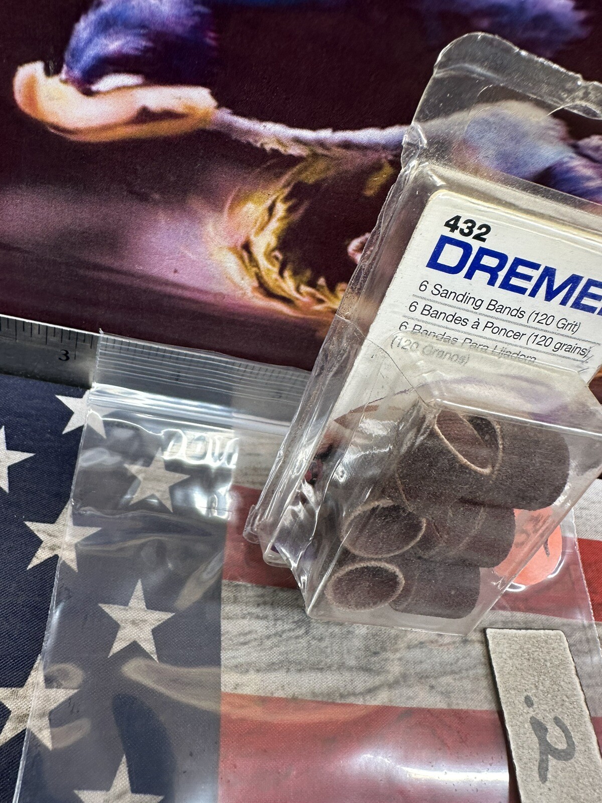 DREMEL 432 Sanding Band, Slide on Fit Mandrel Type 120 Grit 6 Pieces