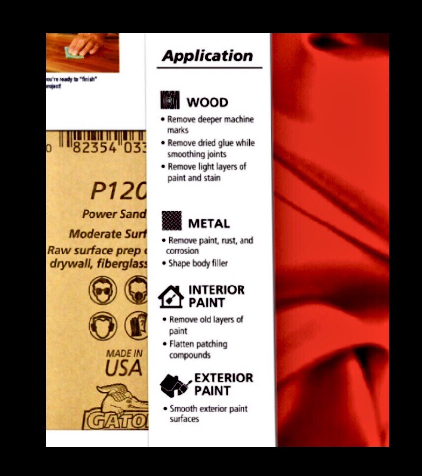Gator Sandpaper 24 Sheets Pack (80 & 120 Grit) For Manual/power Sanding 9” x 11”
