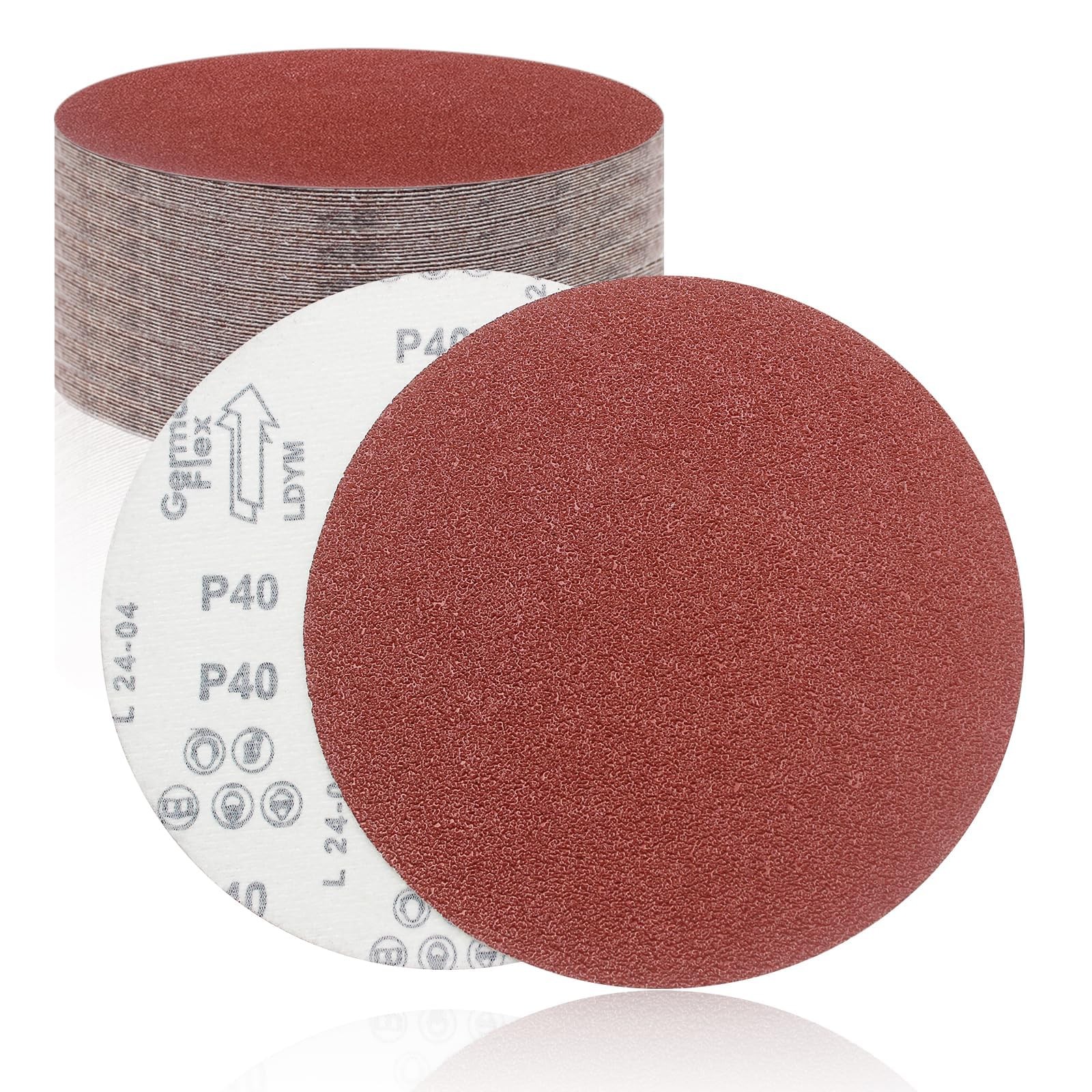 Senmaitools 30 Pack 12 Inch Sanding Discs 303Mm Round No-Hole Hook And Loop