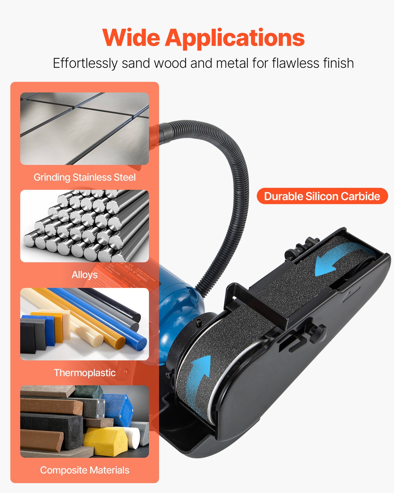 VEVOR Sanding Belts 2″ x 72″ 6PCS Belt Sander Sanding Belts with Assorted Grits
