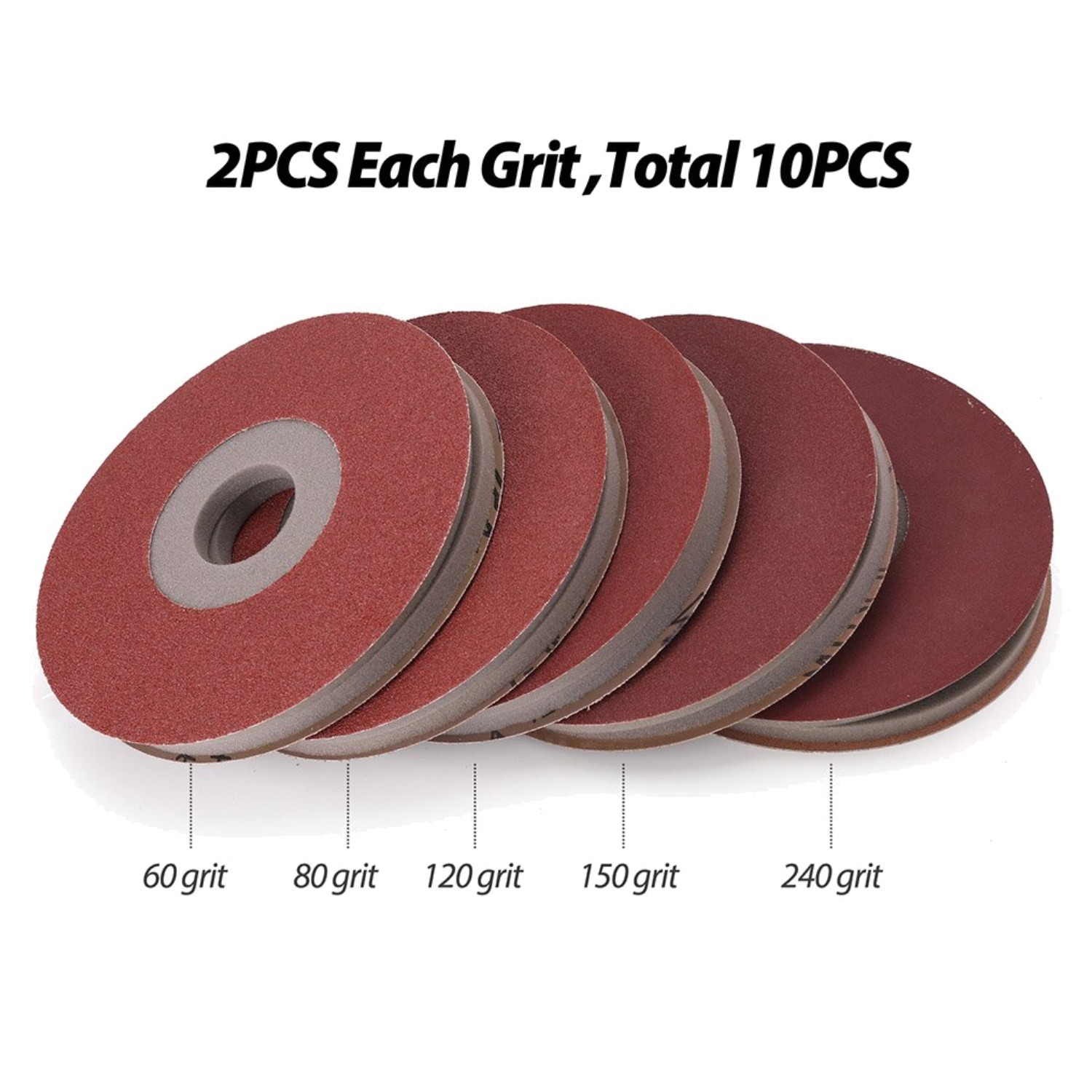 10PCS Drywall Sanding Discs – Assorted Grits Pack