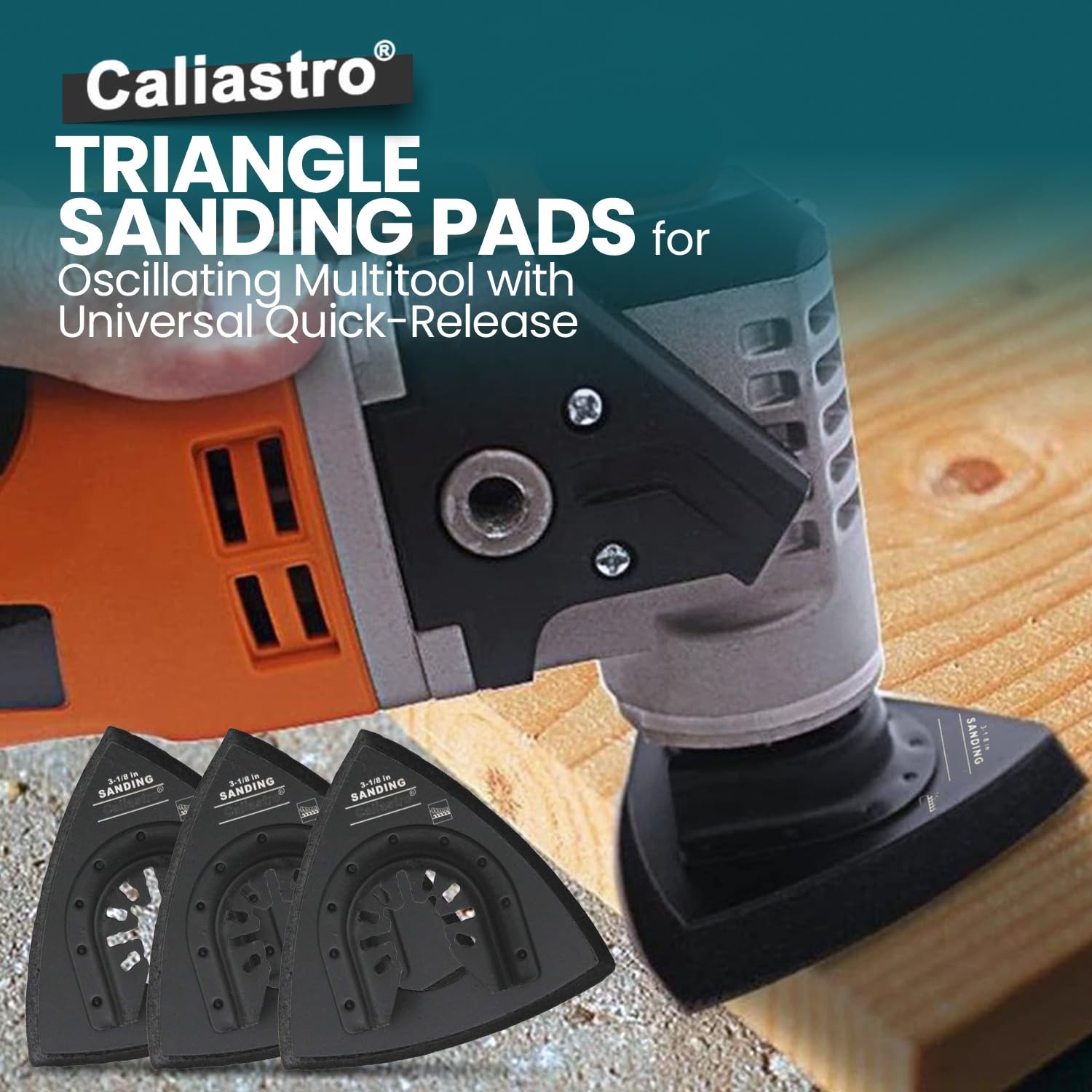 Triangle Sanding Pads for Oscillating Multitool with Universal Quick-Release…