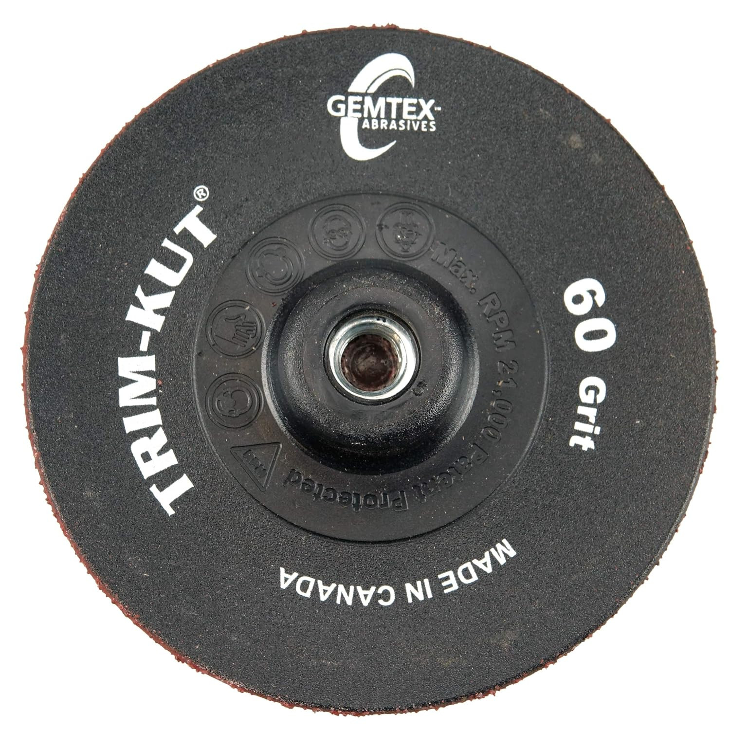 59305 Trim-Kut Grinding Disc, 3″ Diameter, 60 Grit, 5/16″ – 18 Hub (Pack of 25)