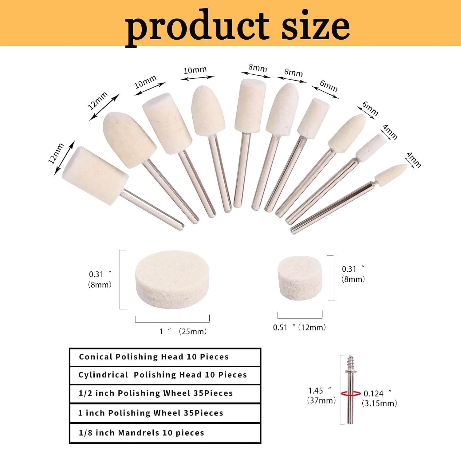 100PCS Polishing Buffing Wheels Set – Easy to Use and Ideal for Every Project