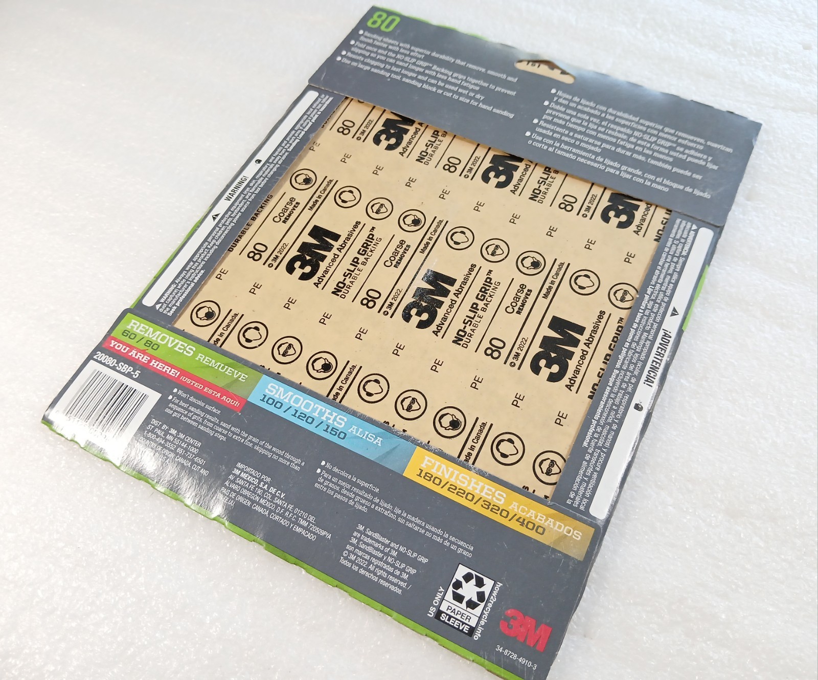 3M SandBlaster Pro 80 Grit Sanding Sheets – 25 Sheets (5 Packs of 5)
