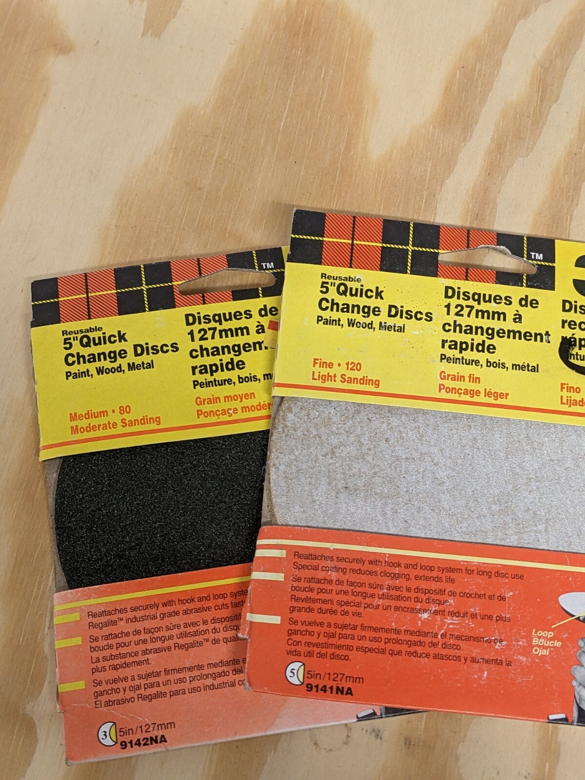 3M™ 5″ Quick Change Discs Fine 120 Medium 80 Sanding 5 Count Pk (Lot of 2)