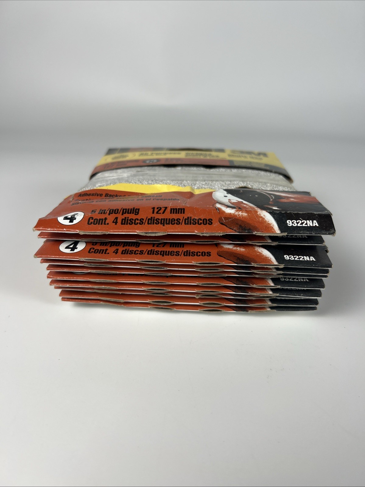 Lot of 10-3M 4-pack 5″ Center Mount Sanding Discs 40 Grit -40 Discs Total