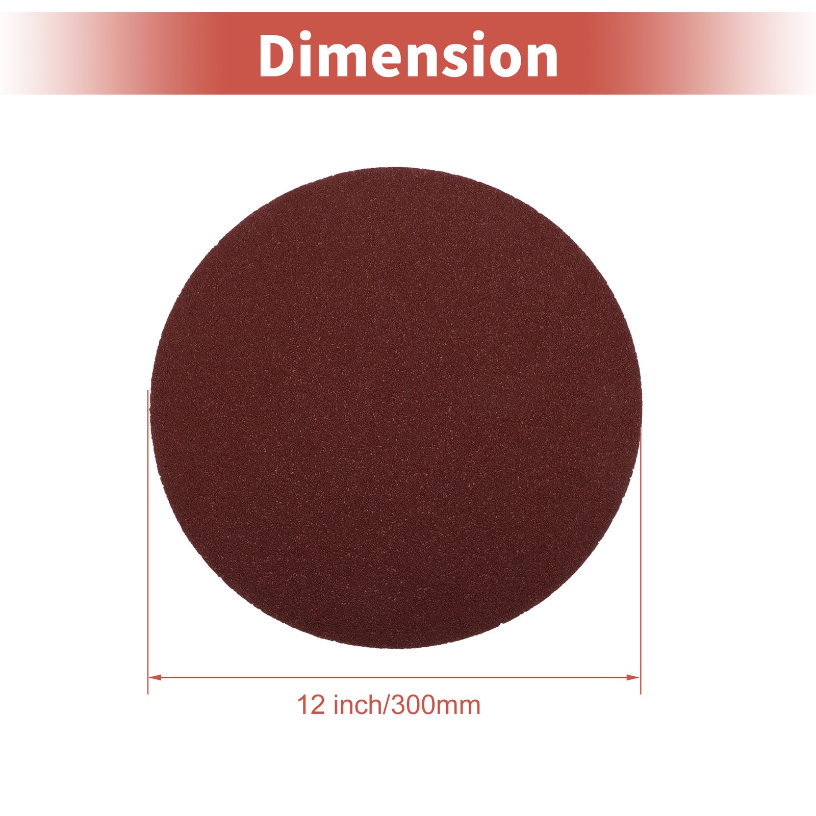 Universal 12″ Sanding Discs Round Hook and Loop Sandpaper 40 Grits Pack of 10
