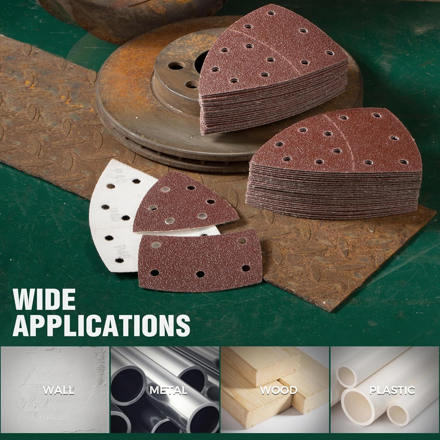 50/100 PCS Mouse Detail Sander Sandpaper 11 Holes For Mouse Sanders Abrasive Pad