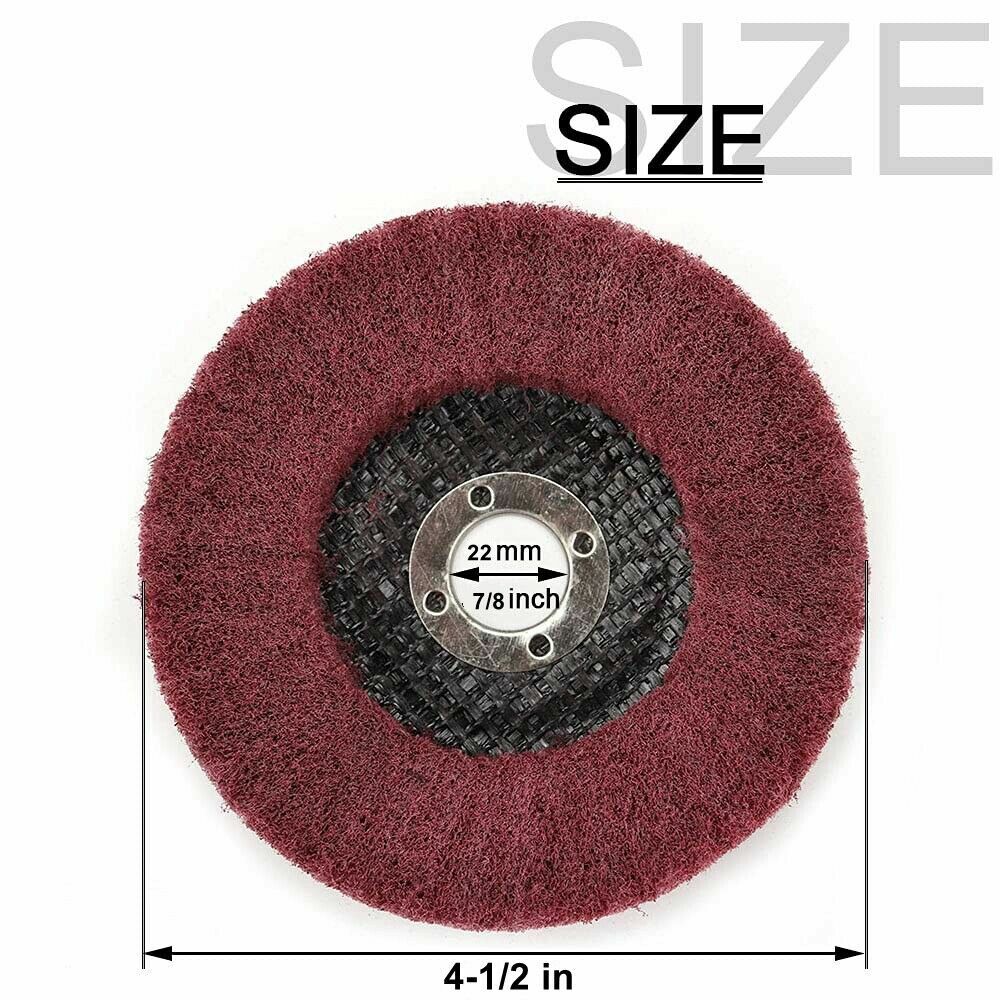 5PCS 4-1/2″ Nylon Flap Disc Metal Polishing Buffing Wheel Pads for Angle Grinder