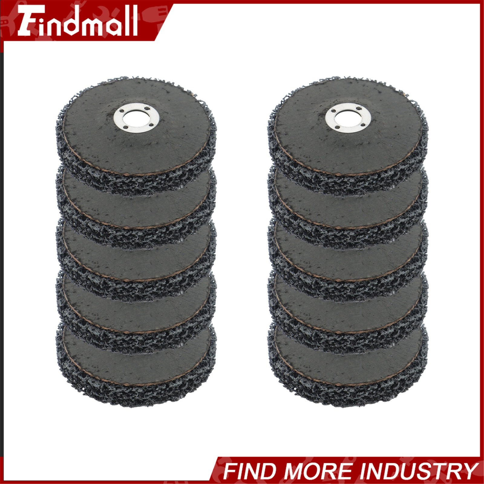 Findmall 10 Pcs 4″ x 5/8″ Black Abrasive Wheels Grinding Discs for Angle Grinder
