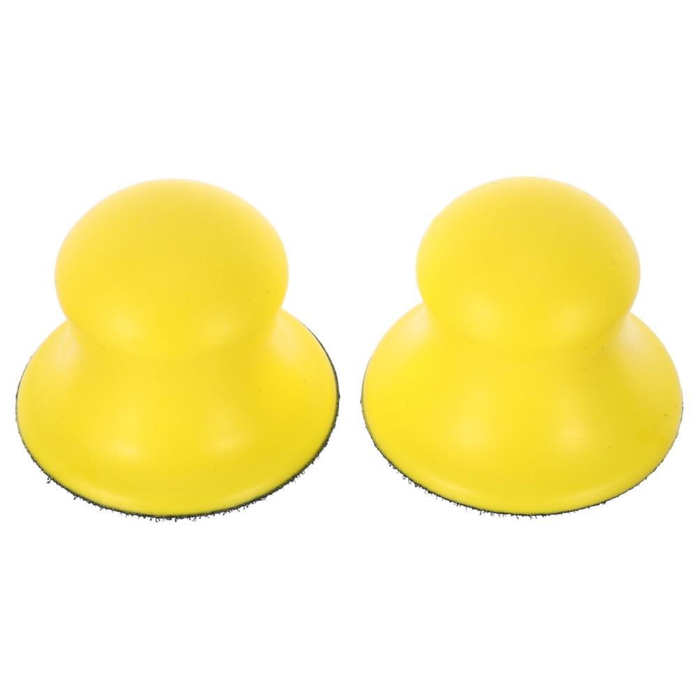 2Pcs Reusable PU Sanding Discs for Car Polishing Hand Grinding Pads Yellow