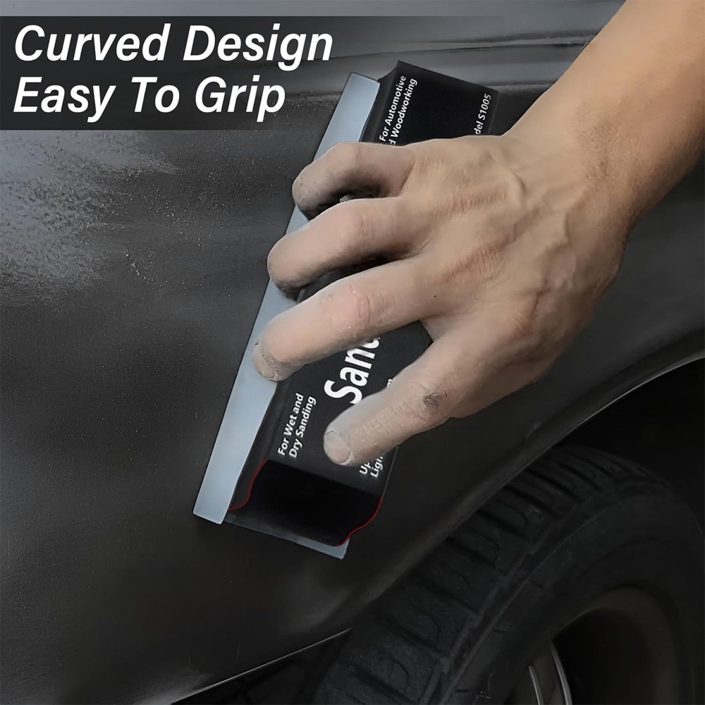 12Pc Sanding Block Kit Flexible EVA Foam Wet or Dry Various Shapes and Sizes NEW