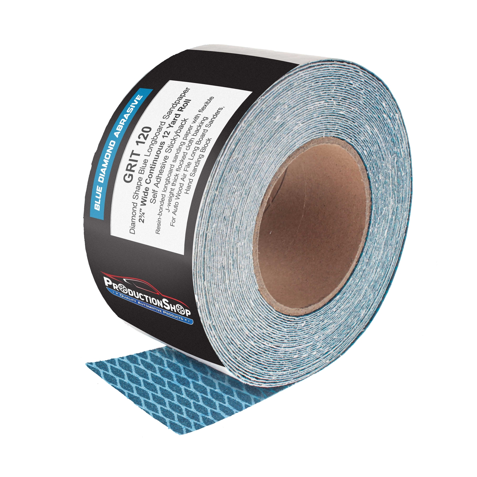 120 Grit PSA Diamond Shape Longboard Sandpaper 2.75″x 12 Yard Roll Self Adhesive