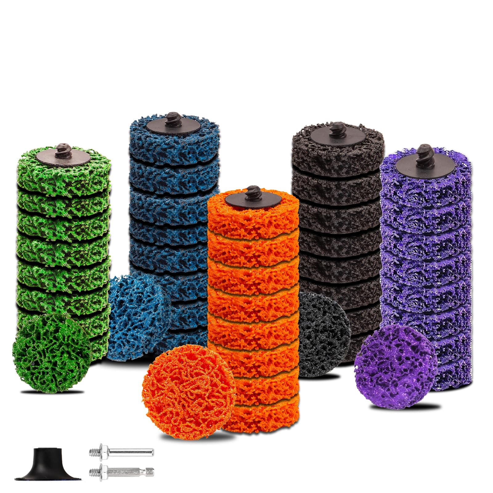 HOMO FABER 46 PCS 2 Inch Quick Change Strip Discs Multi-Color Kit – Paint &…